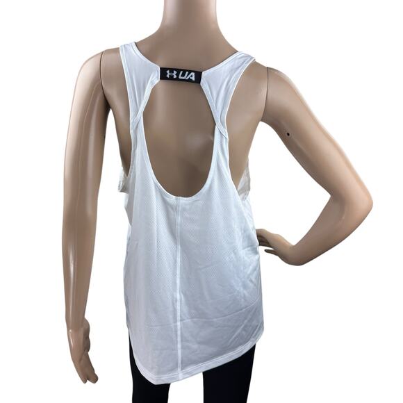 New Under Armour Body Building Scoop Neck Cutout Sports Racerback Tank Top XL - Picture 6 of 7